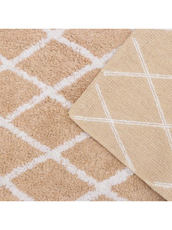 Набор ковриков для ванны AntiSlip, 2 шт: 50×80 см, 50×50 см, 100% хлопок, цвет бежевый