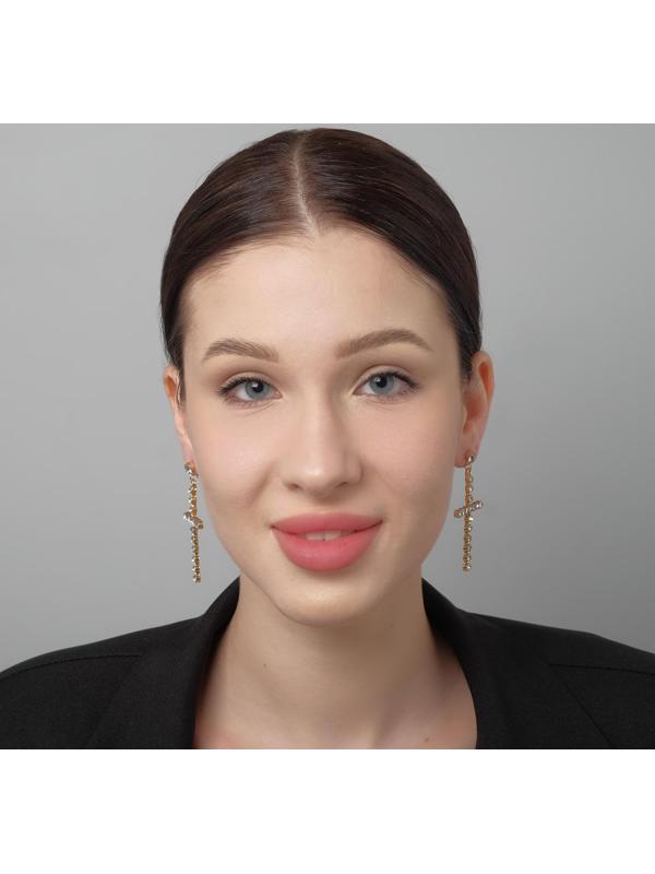 Серьги со стразами 