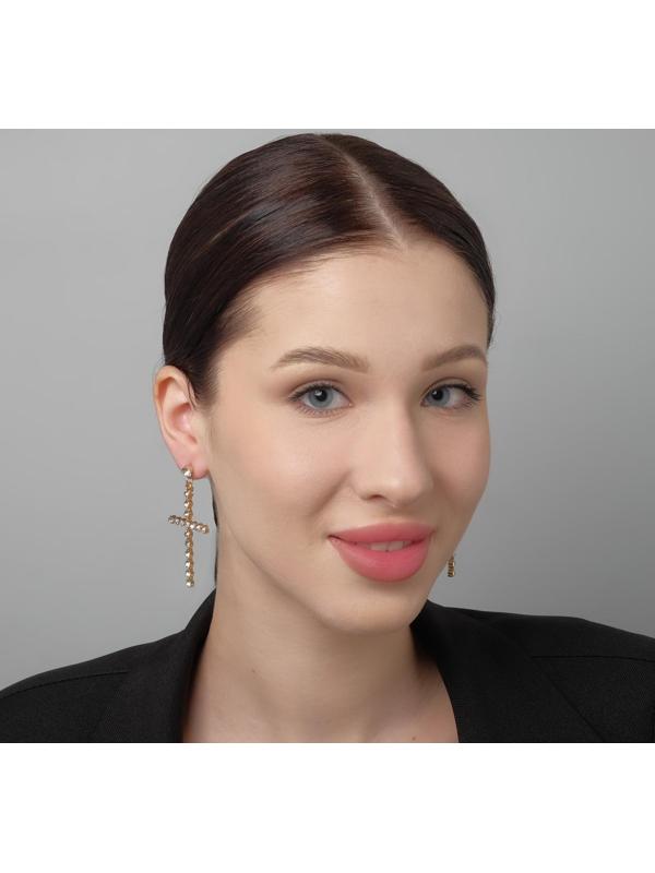 Серьги со стразами 