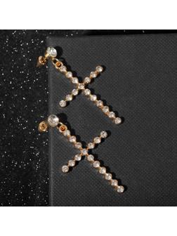 Серьги со стразами 