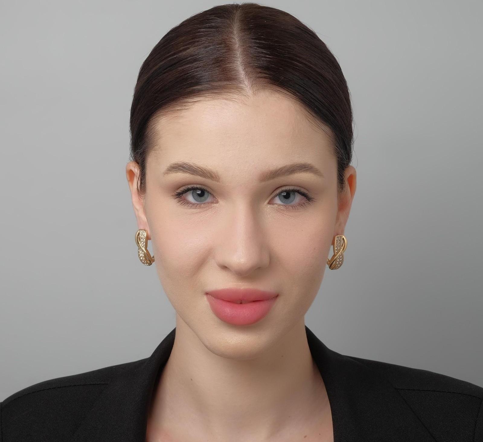 Серьги со стразами 