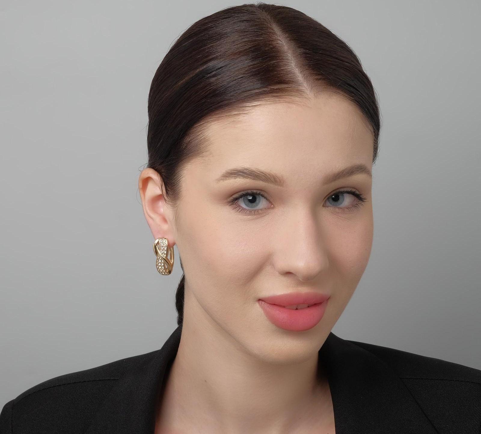 Серьги со стразами 