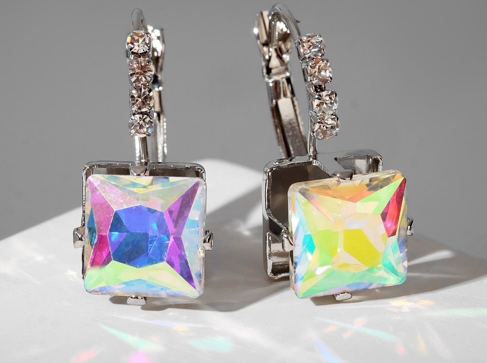 Серьги со стразами 