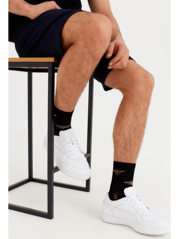 Носки MINAKU «Насекомые», цвет чёрный, размер 40-41 (27 см)