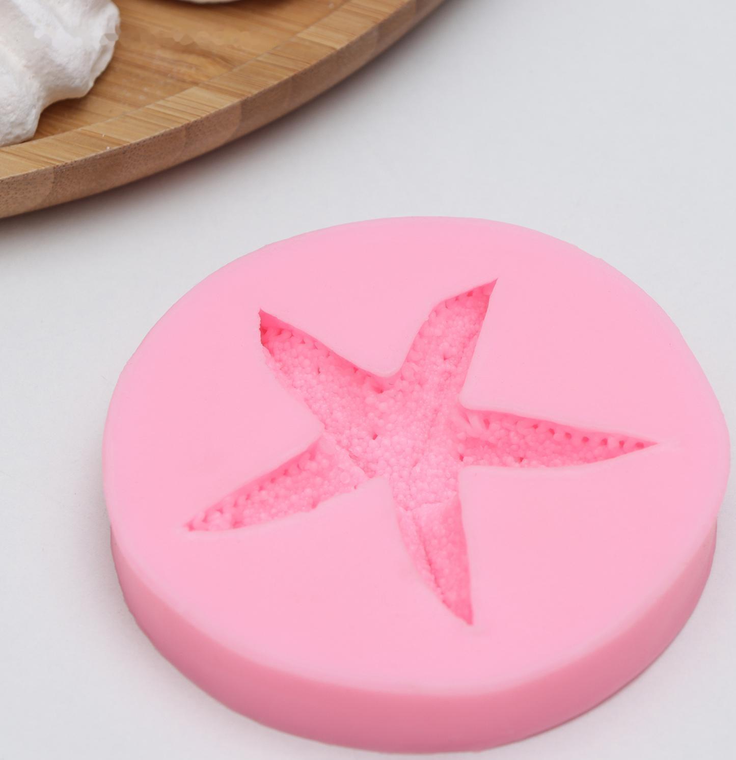 Молд «Морская звезда», 8,5×8,5×1,5 см, цвет розовый