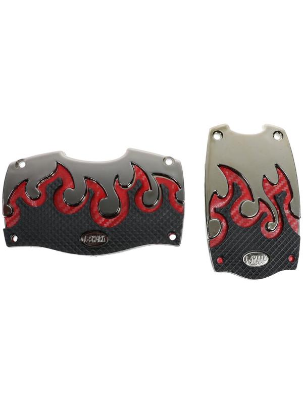 Накладки на педали Cartage, антискользящие, набор 2  шт, красный