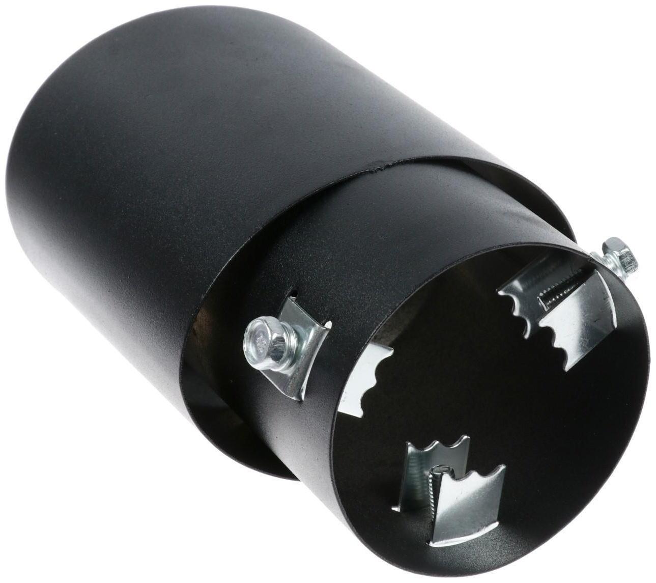 Насадка на глушитель 16.7×10 см, посадочный 76 мм, черный мат