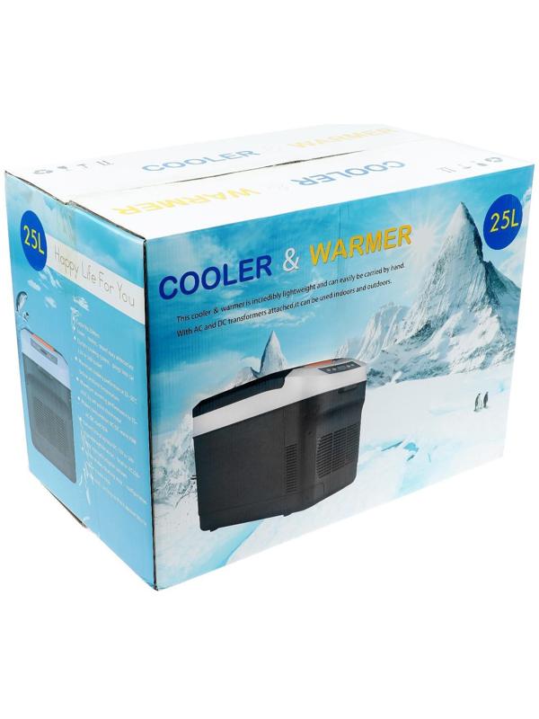 Автохолодильник 25 л, 12/24/220 В, 68 Вт, -5/+65°С, LED дисплей