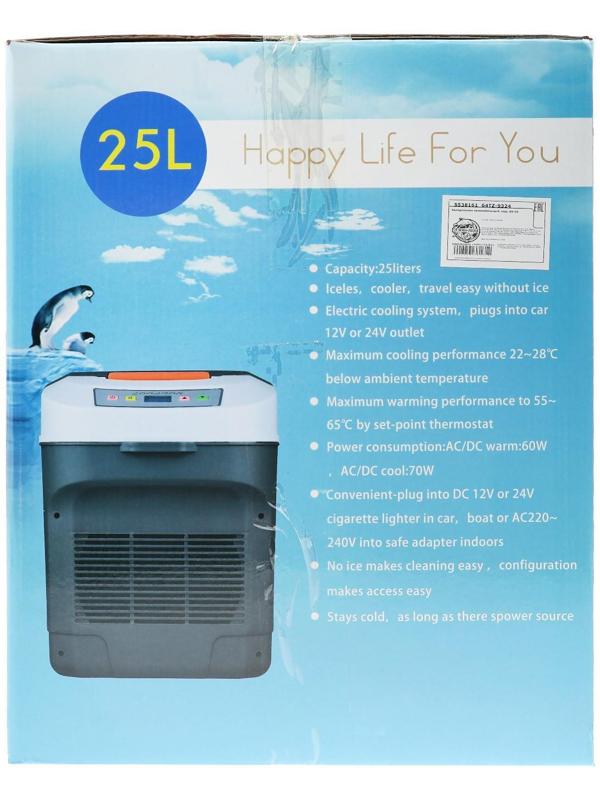 Автохолодильник 25 л, 12/24/220 В, 68 Вт, -5/+65°С, LED дисплей