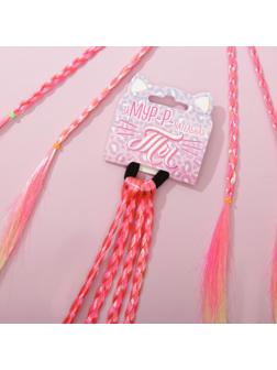 Цветные косички для волос «Замур-р-чательная ты», на резинке