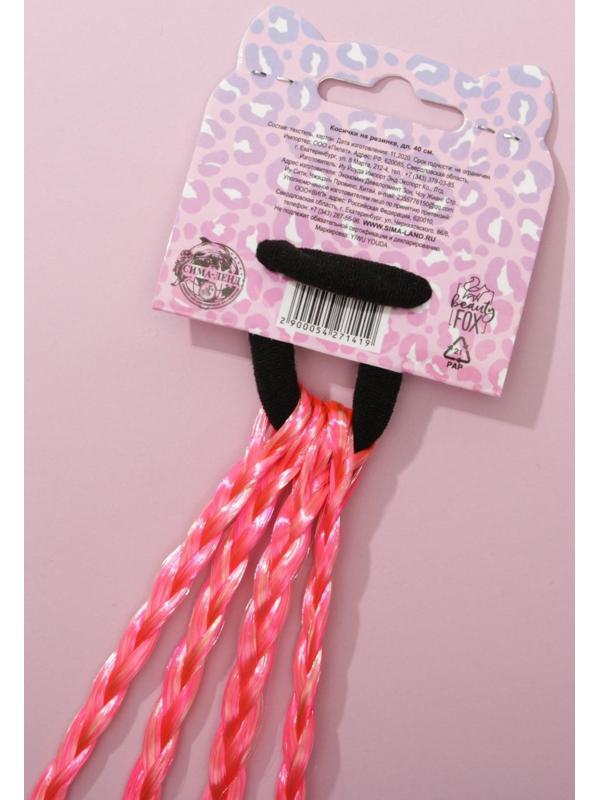 Цветные косички для волос «Замур-р-чательная ты», на резинке