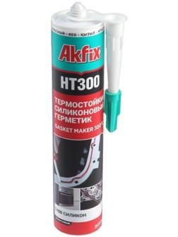 Герметик силиконовый Akfix НТ300, термостойкий, красный, 310 мл