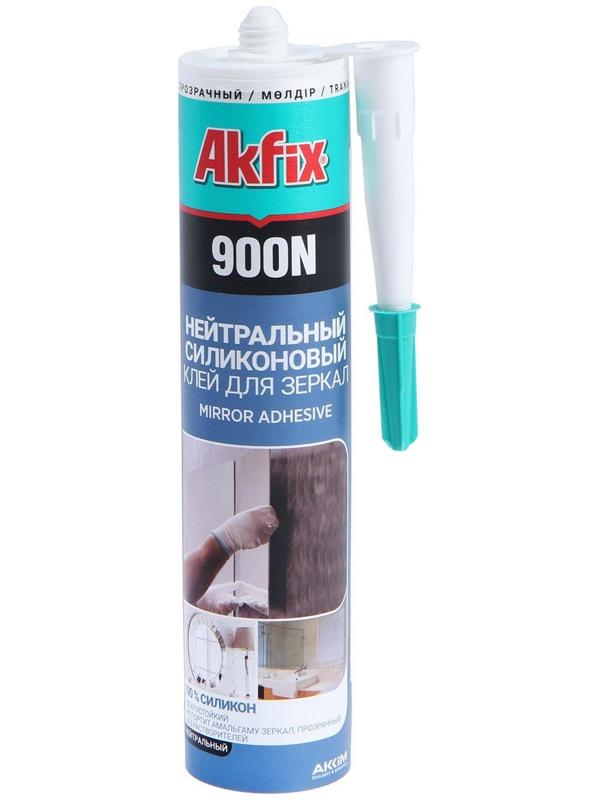Герметик силиконовый Akfix 900N, для зеркал, прозрачный, 310 мл
