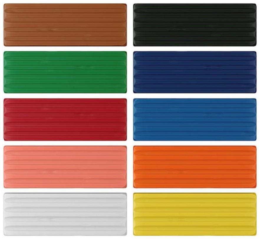 Пластилин 10 цветов 160 г Erich Krause, европодвес, экономичная упаковка