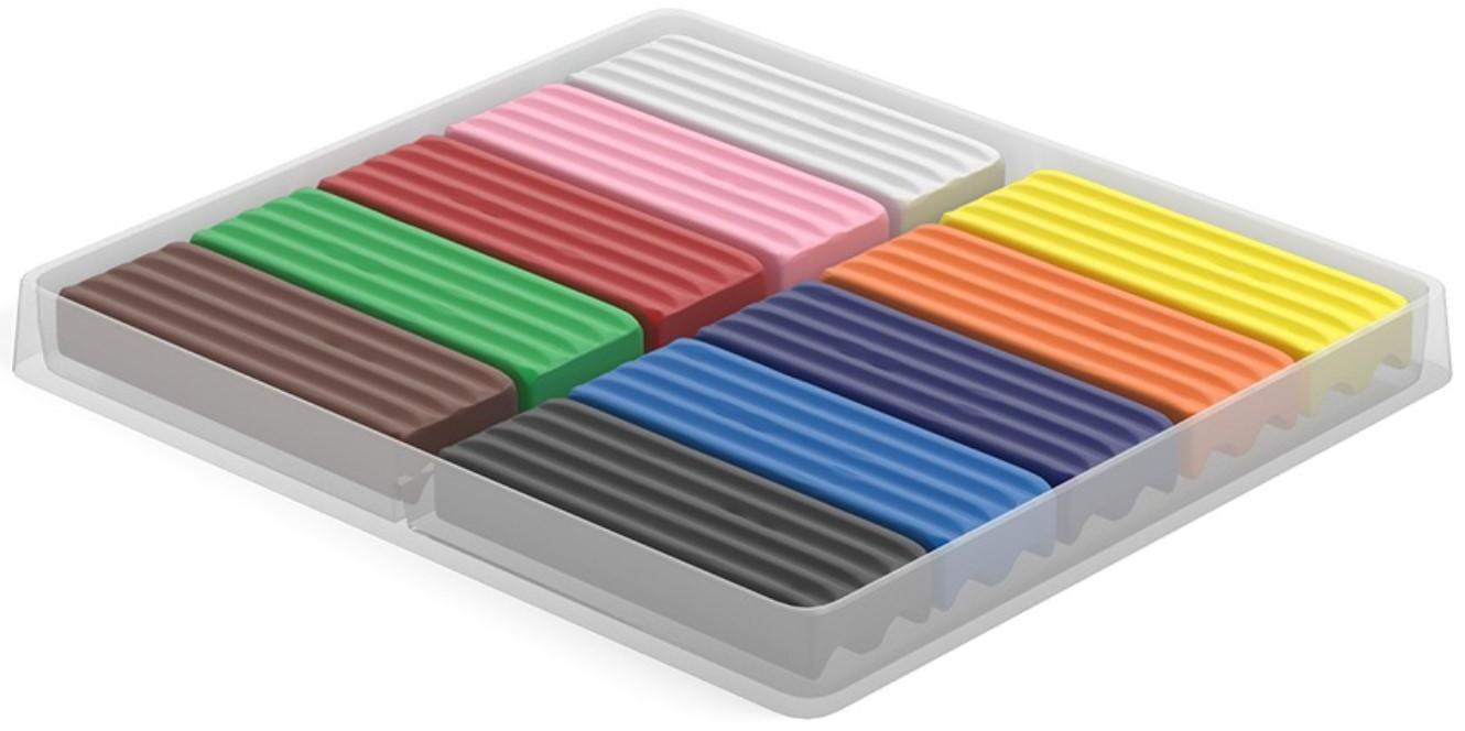 Пластилин 10 цветов 160 г Erich Krause, европодвес, экономичная упаковка