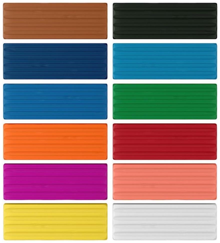 Пластилин 12 цветов 192 г Erich Krause, европодвес, экономичная упаковка