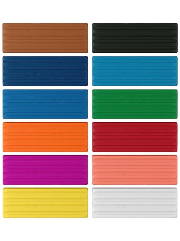 Пластилин 12 цветов 192 г Erich Krause, европодвес, экономичная упаковка