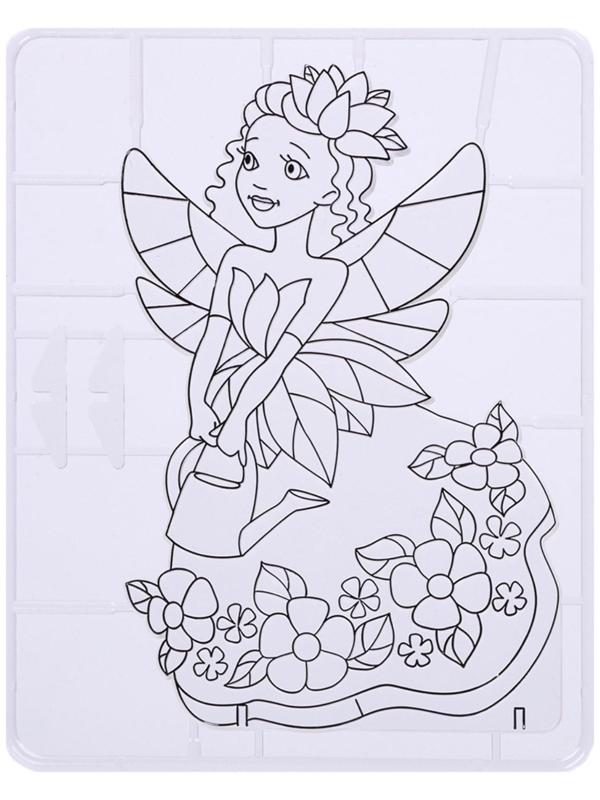 Набор красок по стеклу с трафаретом. Витражная фигурка 