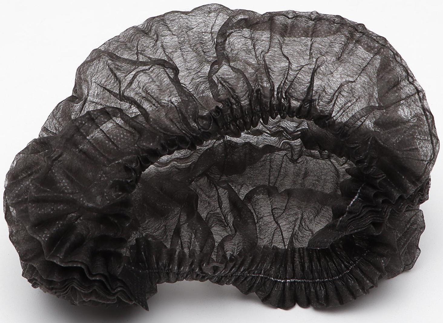 Шапочка «Шарлотта» 12 г./м2, черная, 50 шт.