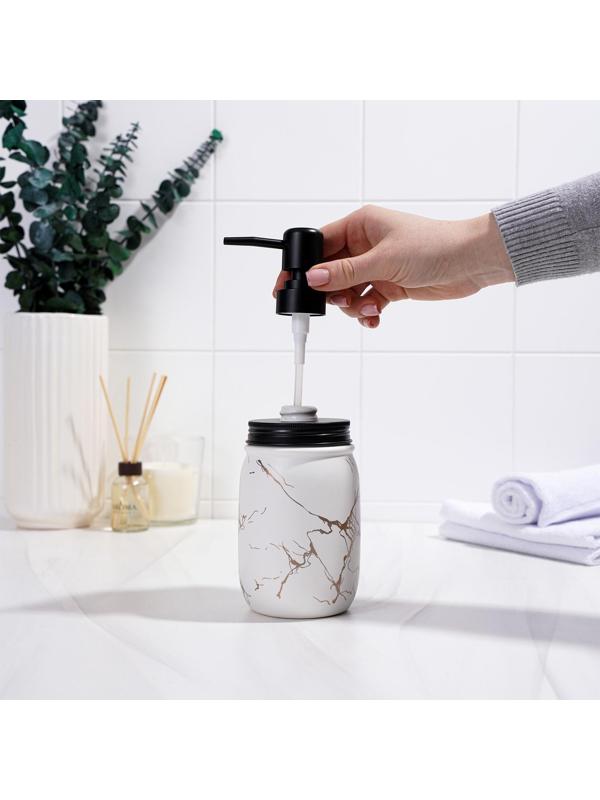 Дозатор для жидкого мыла «Зевс», 500 мл, цвет белый