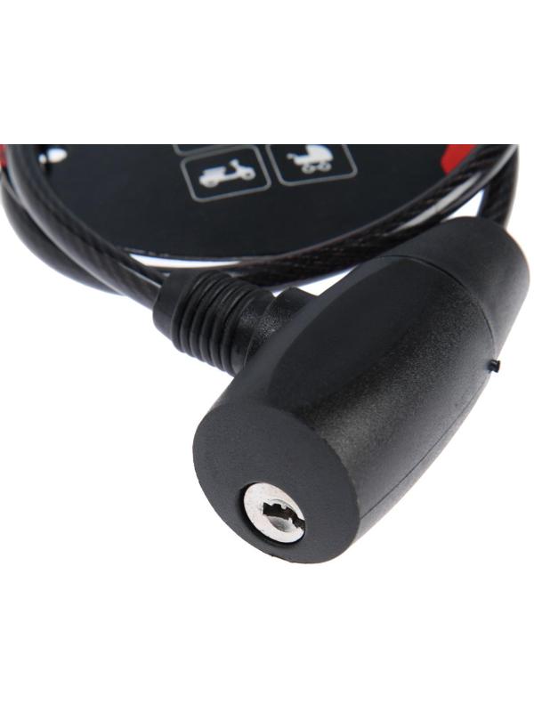 Замок навесной велосипедный Dream Bike, 6 х 650 мм, перфорированный ключ, черный