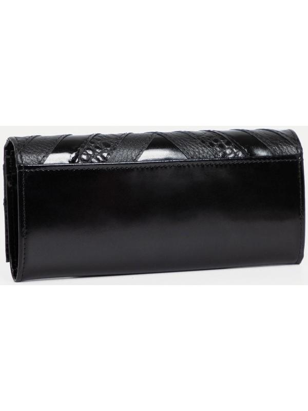 Кошелёк на кнопке, цвет чёрный