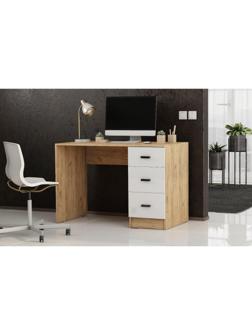 Стол письменный СТАНДАРТ 1100х750х590 Дуб Вотан/Белый глянец