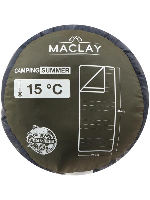 Спальник 2-слойный, одеяло 185 x 70 см, camping summer, таффета/таффета, +15°C