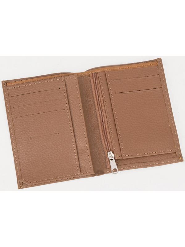 Кошелёк без застёжки, цвет бежевый