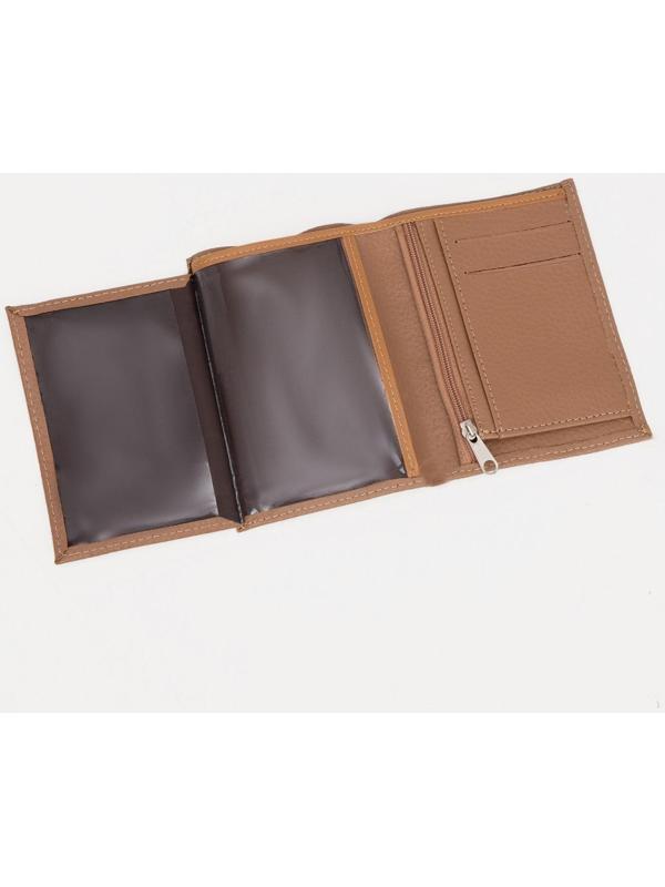 Кошелёк без застёжки, цвет бежевый