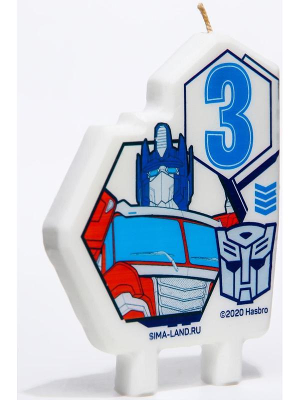 Свеча в торт цифра 3, Трансформеры