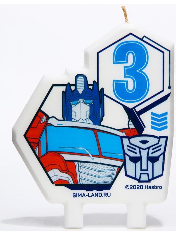 Свеча в торт цифра 3, Трансформеры