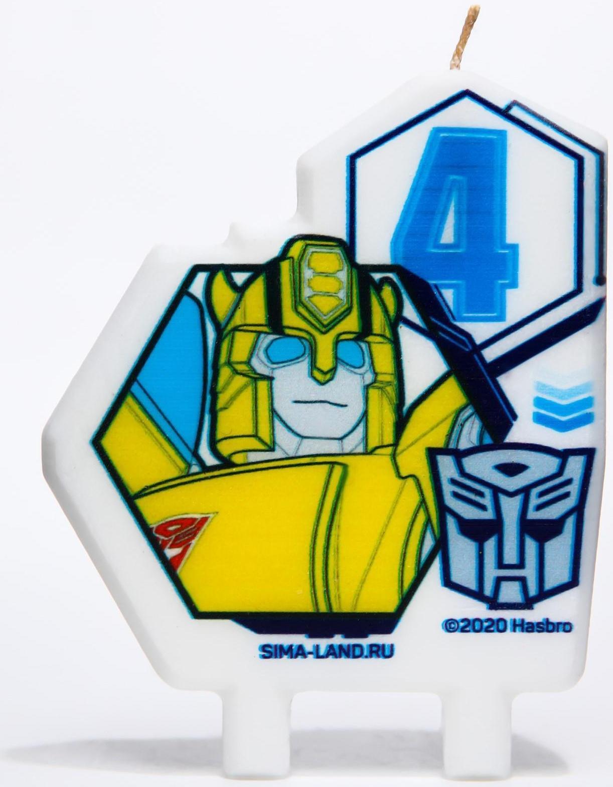 Свеча в торт цифра 4, Трансформеры