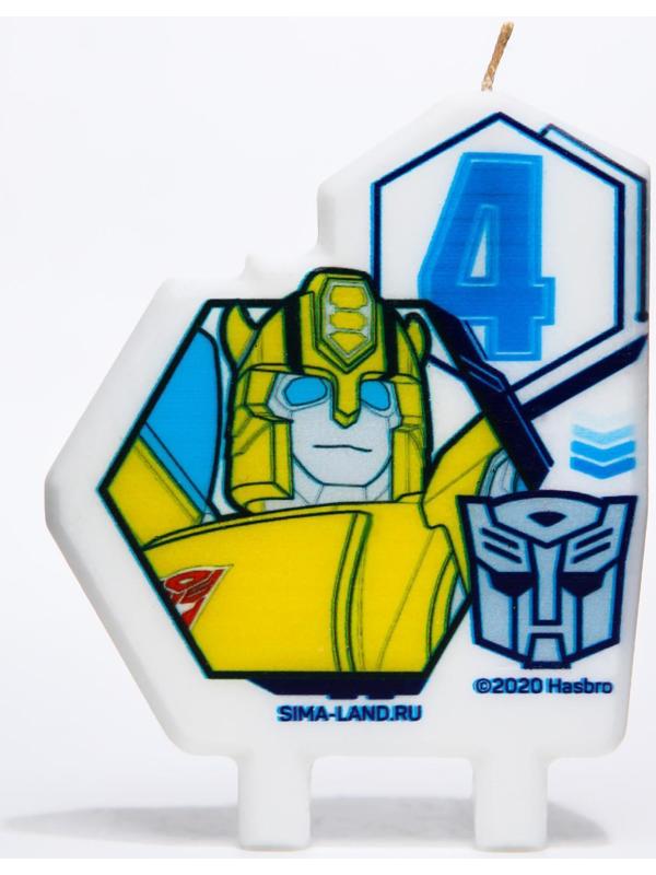 Свеча в торт цифра 4, Трансформеры