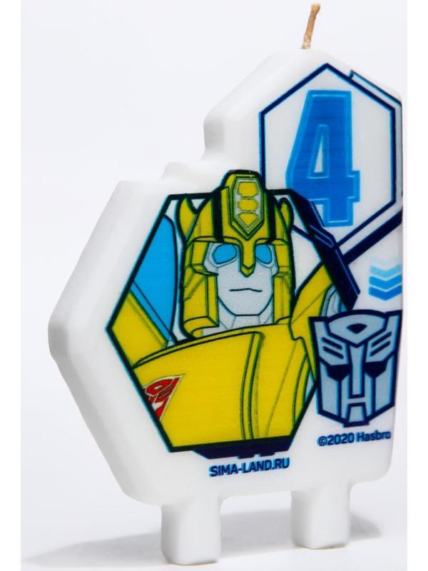 Свеча в торт цифра 4, Трансформеры