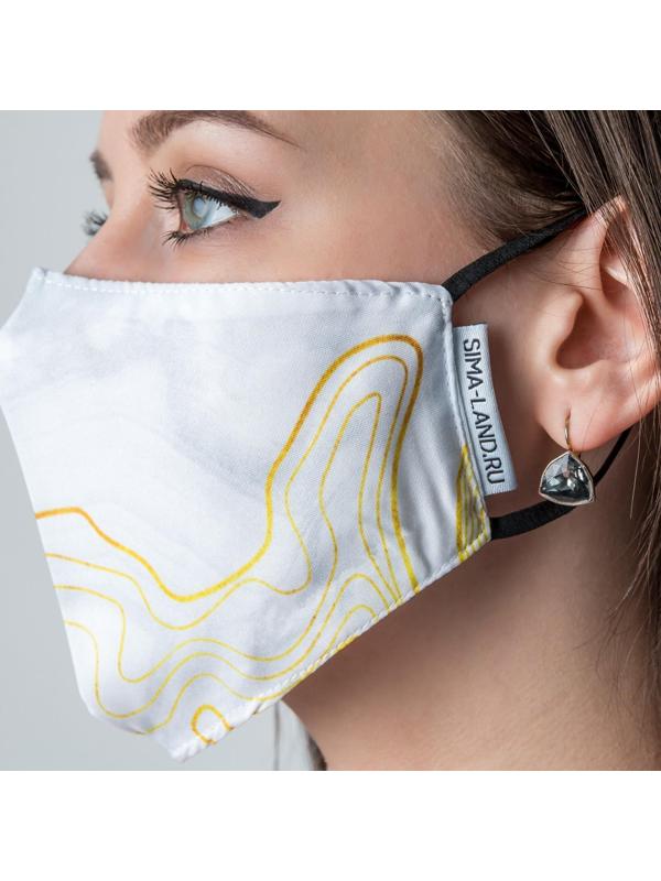 Маска тканевая с регулирующимися завязками, защитная «Мечтай»