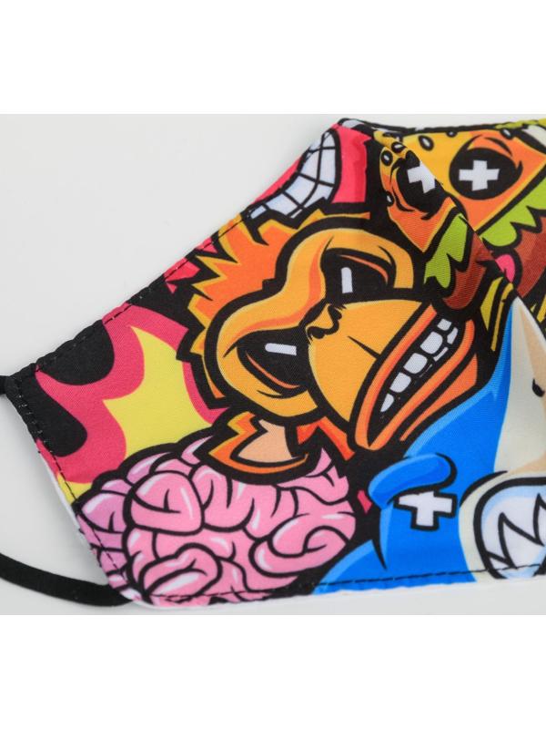 Маска тканевая с регулирующимися завязками, защитная TRASH