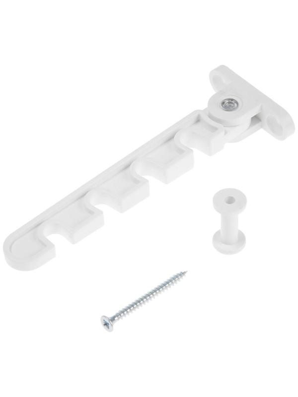 Ограничитель открывания ТУНДРА, PVC, в наплав, 4-х позиционный, белый