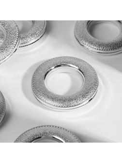 Люверсы для штор, под кожу, d = 4/7,8 см, 10 шт, цвет серебряный