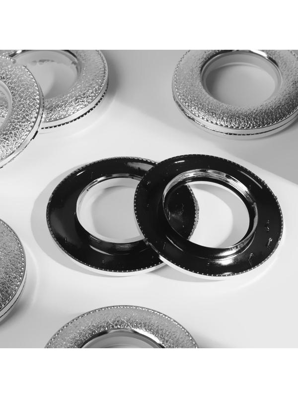 Люверсы для штор, под кожу, d = 4/7,8 см, 10 шт, цвет серебряный