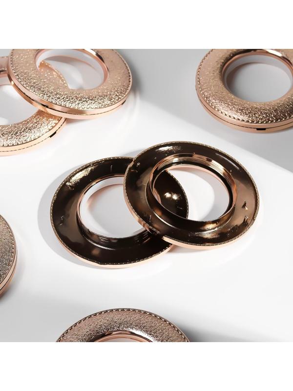 Люверсы для штор, под кожу, d = 4/7,8 см, 10 шт, цвет медный