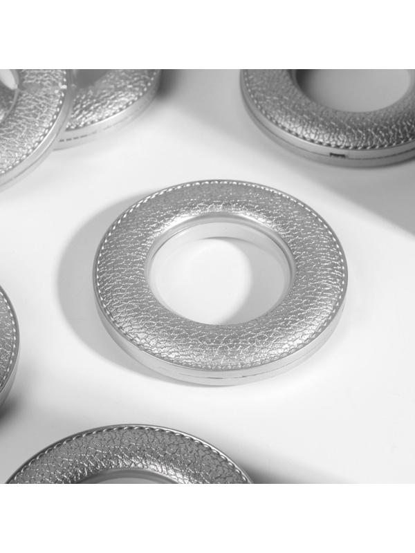 Люверсы для штор, под кожу, d = 4/7,8 см, 10 шт, цвет матовый серебряный