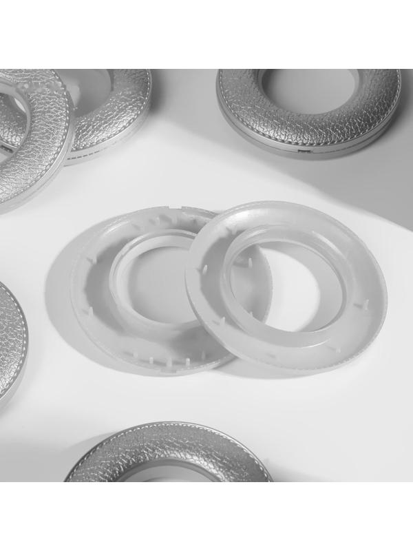 Люверсы для штор, под кожу, d = 4/7,8 см, 10 шт, цвет матовый серебряный