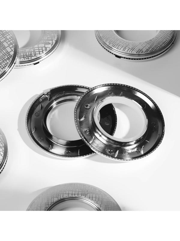 Люверсы для штор «Клетка», d = 4/7,9 см, 10 шт, цвет серебряный