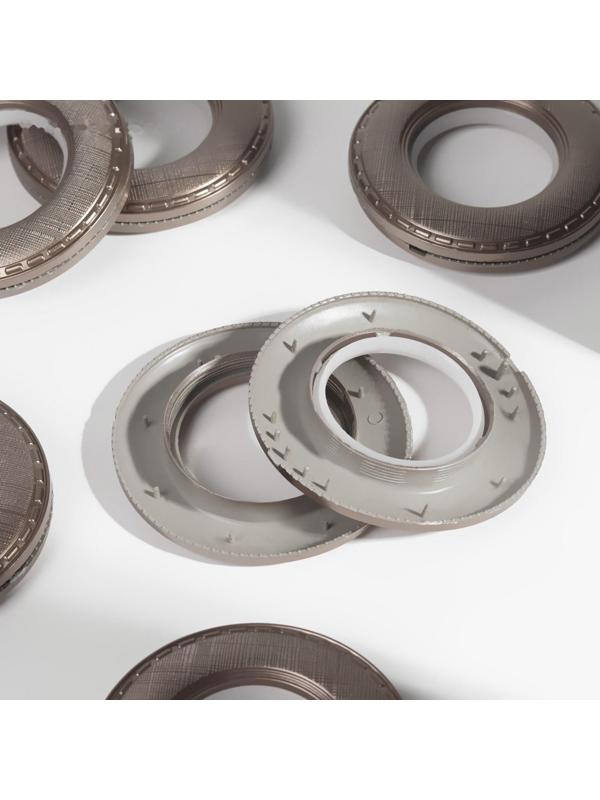 Люверсы для штор «Клетка», d = 4/7,9 см, 10 шт, цвет коричневый