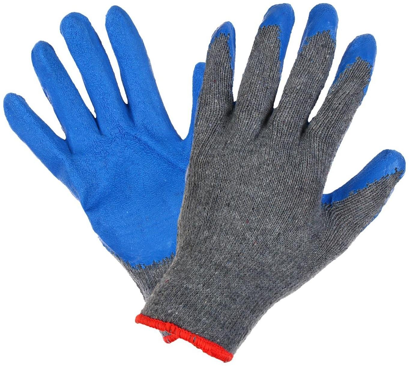 Перчатки, х/б, с нитриловым обливом, размер 9, серые, «Стекольщик»