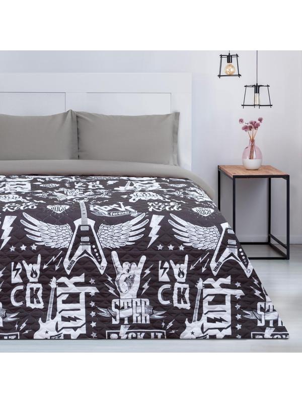 Покрывало Этель 2 сп Rock&Roll, 180х220 ±5 см, микрофибра