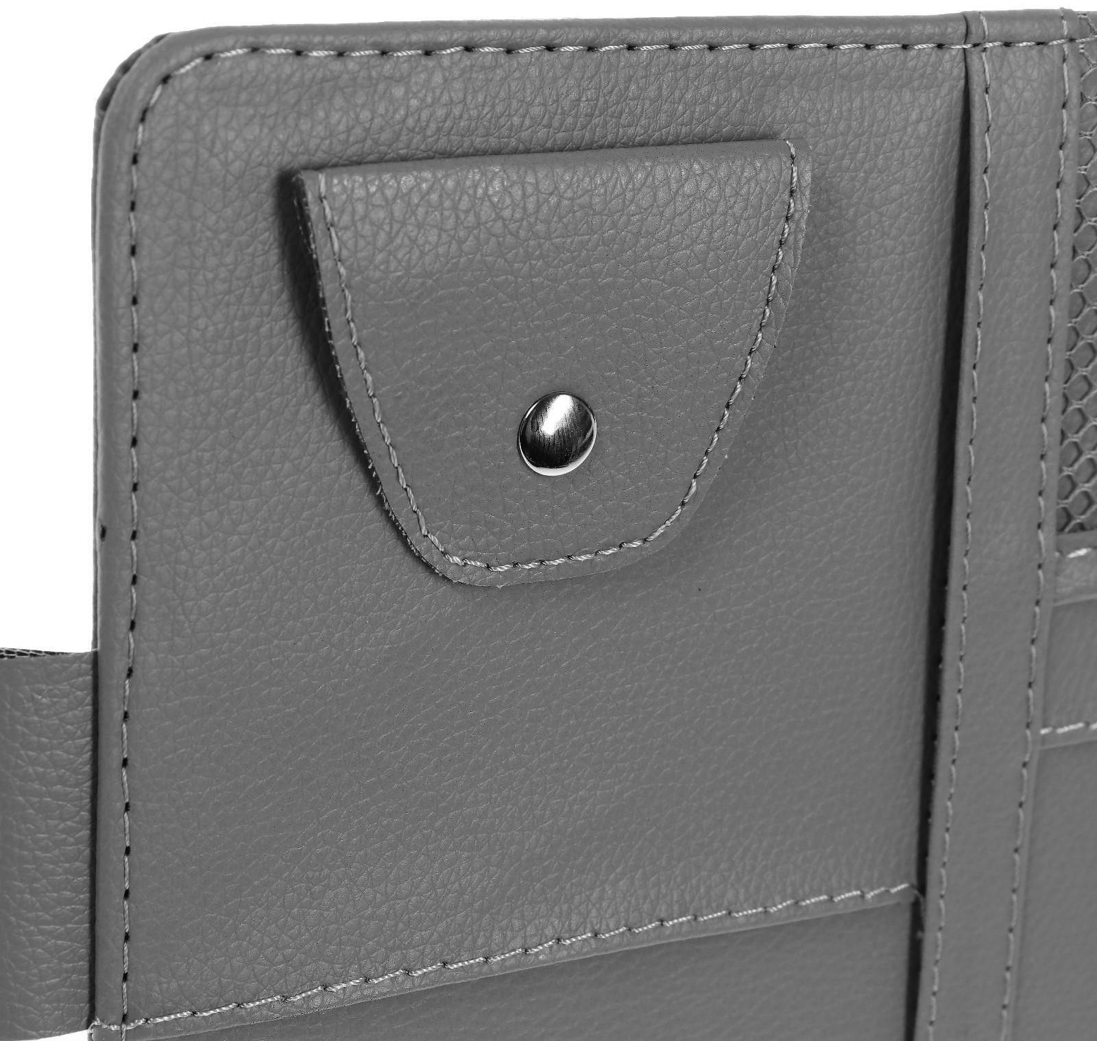 Органайзер на солнцезащитный козырек, 30×14.5 см, серый