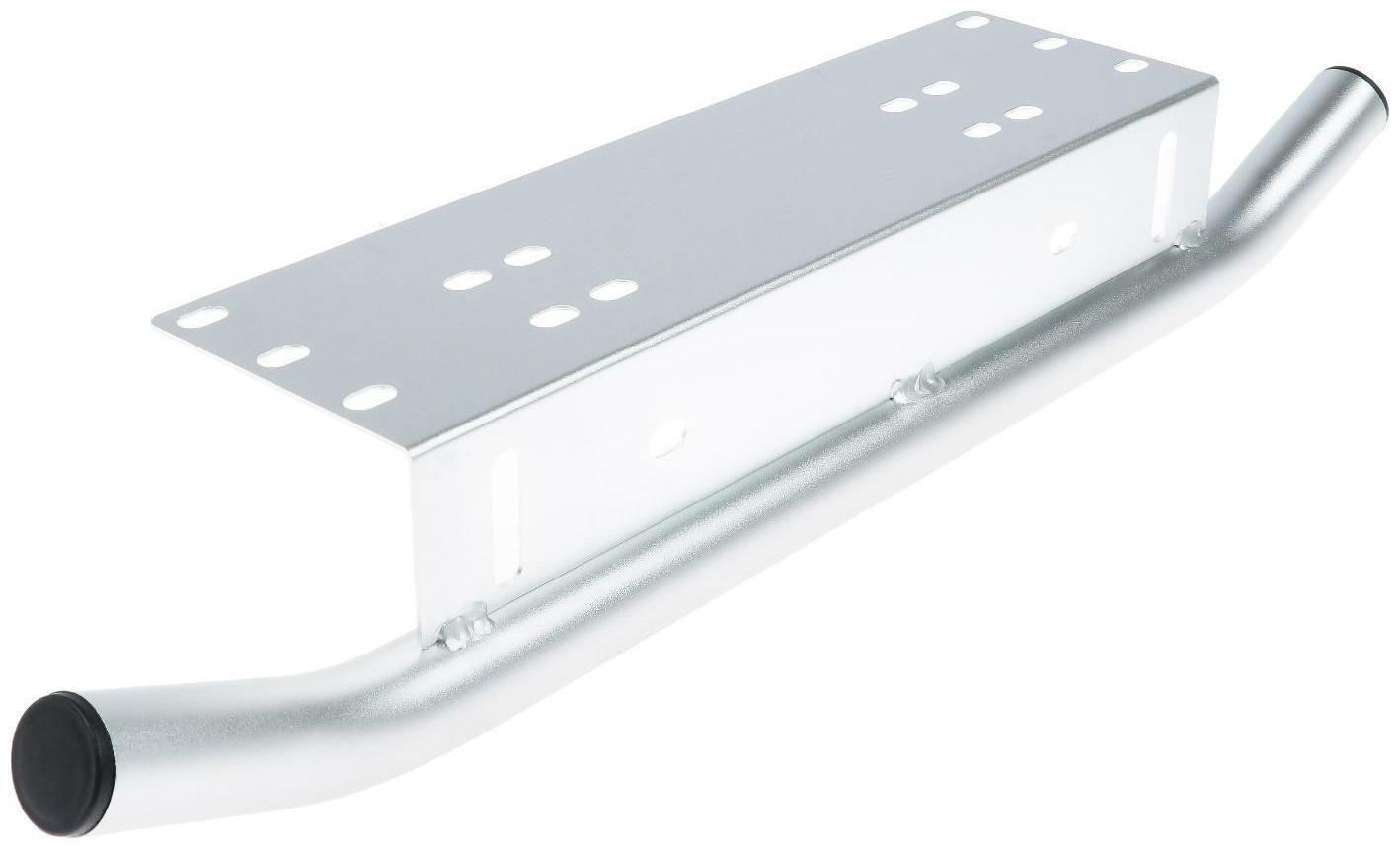 Рамка крепления номера с защитой бампера, парковочный отбойник, серебро