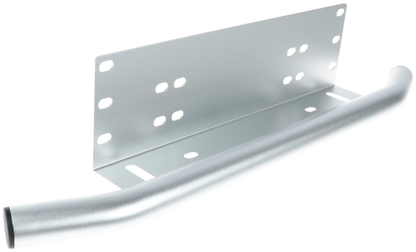 Рамка крепления номера с защитой бампера, парковочный отбойник, серебро